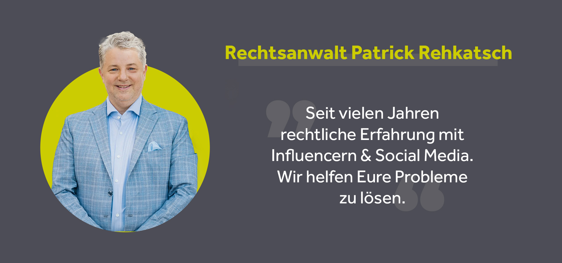 Rehkatsch Rechtsanwälte. Social Media und Influencer Recht. Viel Erfahrung seit Jahren. Unsere Kanzlei hilft Eure rechtlichen Probleme zu lösen.