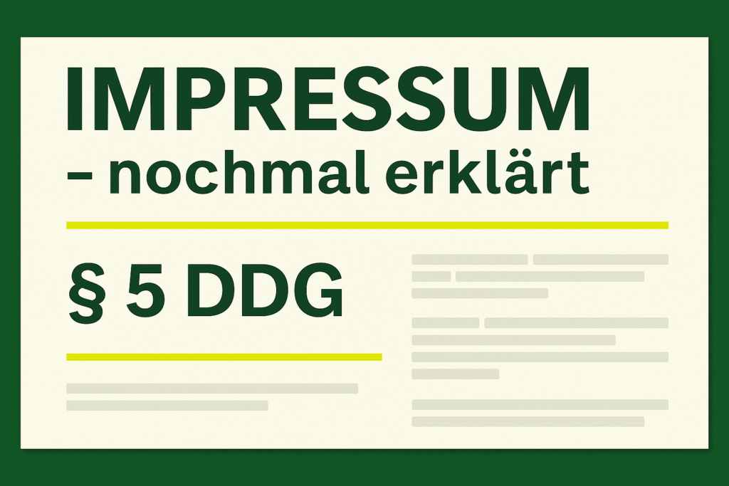 Hinweis zum Impressum nach § 5 DDG – Erklärung der Pflichtangaben für Webseitenbetreiber