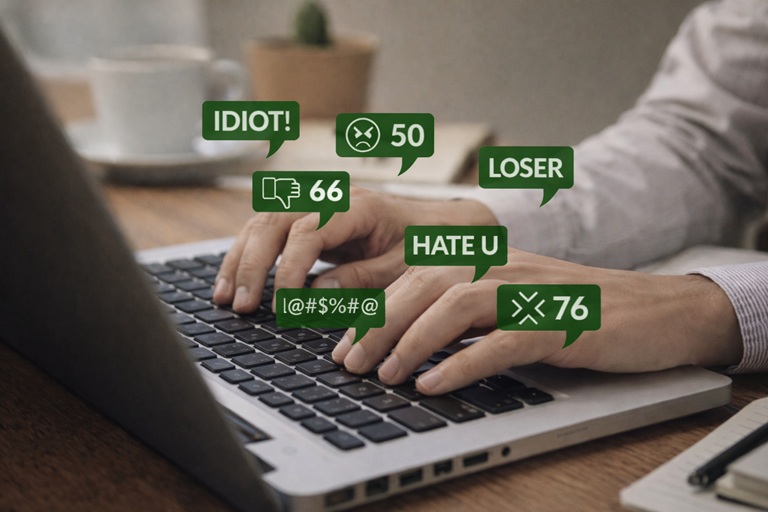 Hassnachrichten und Beleidigungen im Internet