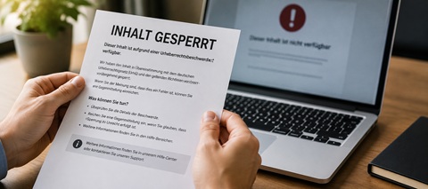 Inhalte gesperrt, Takedown